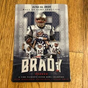 Tom Brady Patriots hall of fame induction commemorative magnet
